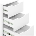 Тумба с ящиками, в офис под стол, 40х52х65 см, Momal белая 03601