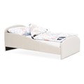 Детская мягкая кровать Letmo Twin Монтессори 140х70 ванильный (велюр) 03756