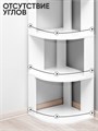 Стеллаж угловой напольный, белый, 190х35х35 см, Vanke 03687