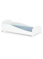 Кровать детская с бортиком Монтессори, 140х70, "Momal Twin" белая 03703