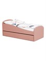 Кровать детская мягкая с бортиком и ящиком, 160х70, "Letmo" (велюр) 02069