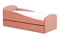 Кровать детская мягкая с бортиком и ящиком, 160х70, "Letmo" (велюр) 02069